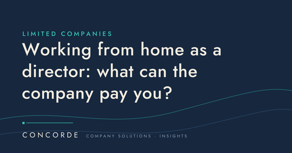 Working from home as a director: what can the company pay you?